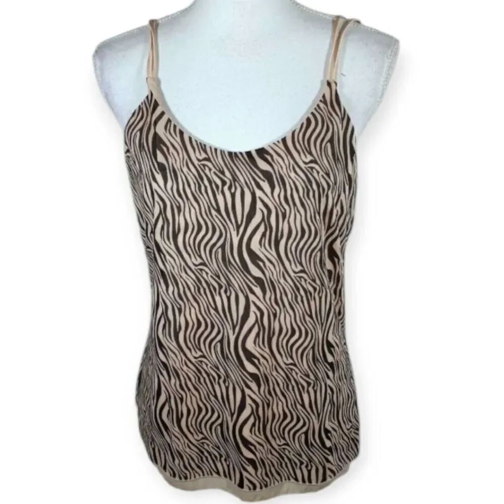 GEORGE BEIGE & BROWN ANIMAL-PRINT CAMI SZ.XL EUC